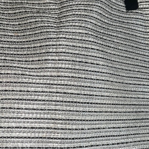 LOFT Black/White Metallic Cream and Gold TweedStriped Mini Skirt - Picture 6 of 7